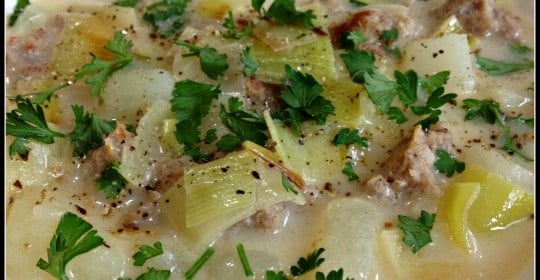 Soup Recipe: Potato Leek Soup with Sausage