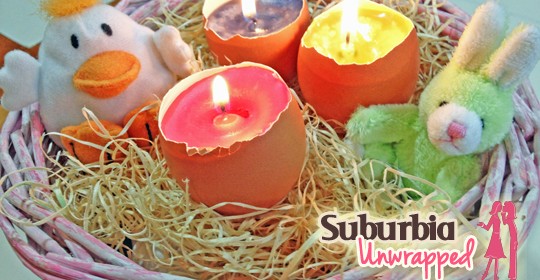 Easy Easter Crafts:  Egg Shell Candles
