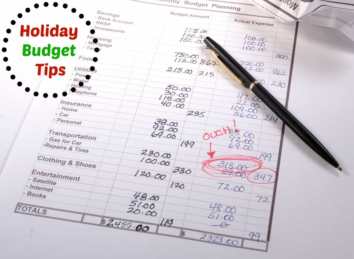 holiday budget tips