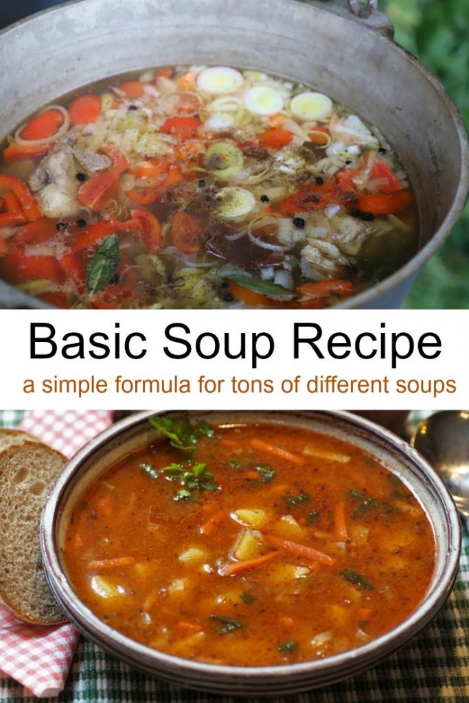 Basic Soup Recipe for tons of homemade soups