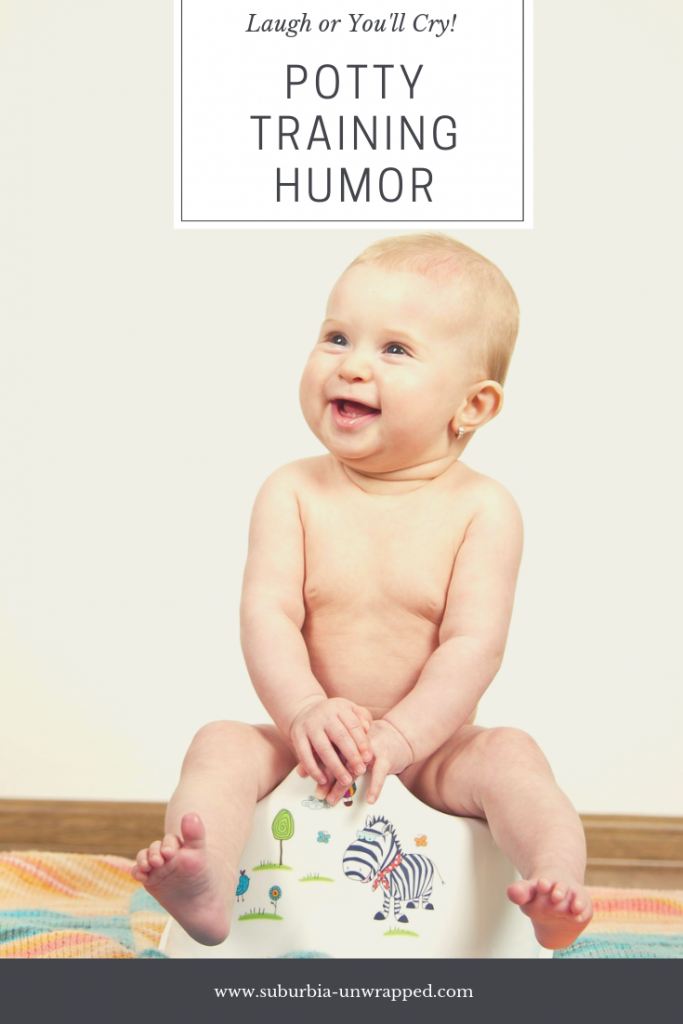 Potty Training Humor and Advice and Toddler on Potty Seat