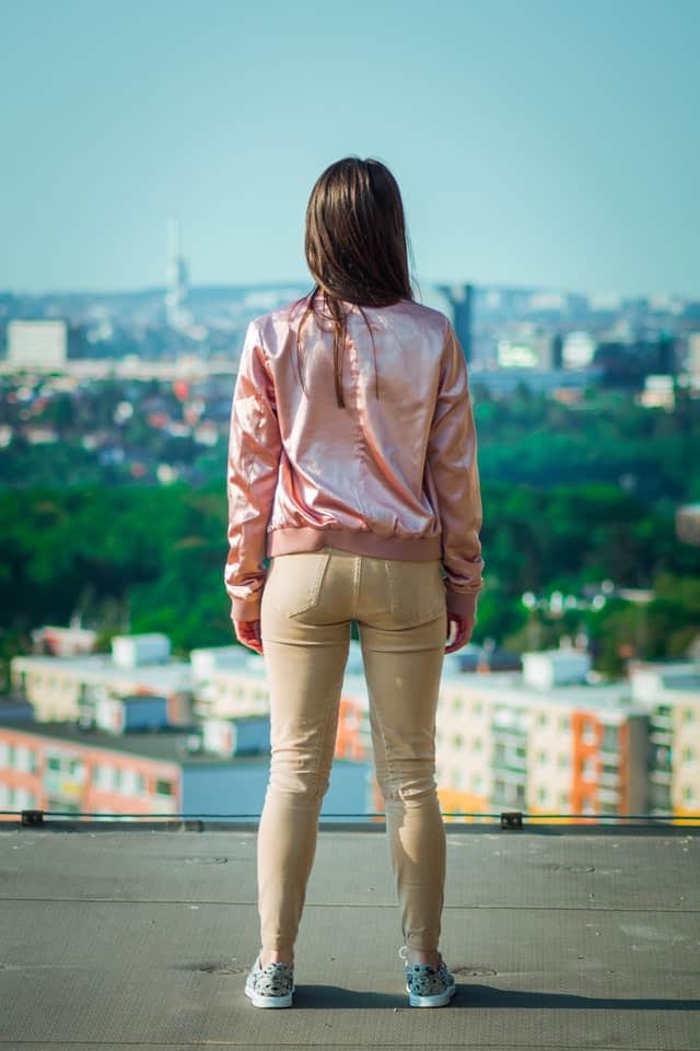 teenager in fashionable clothing