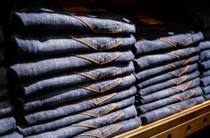 jeans on a shelf