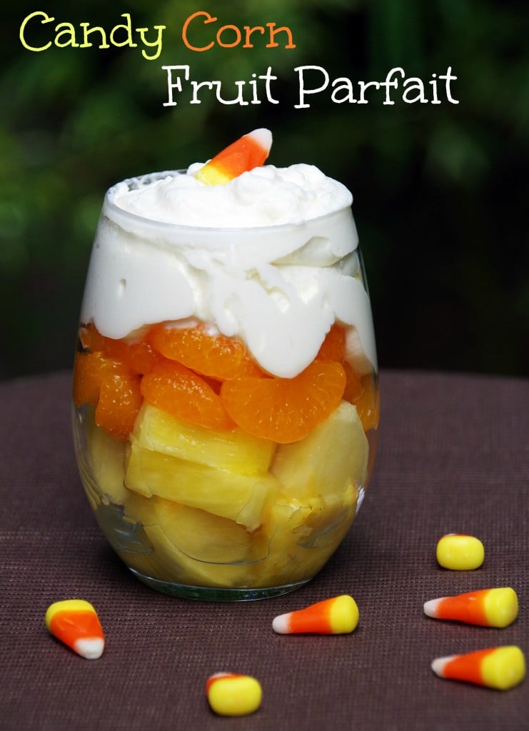 Candy Corn Fruit Parfait Makes a Healthy Halloween Dessert!