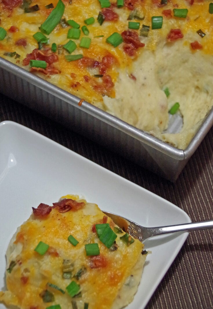 Loaded Mashed Potato Casserole Recipe -Suburbia Unwrapped