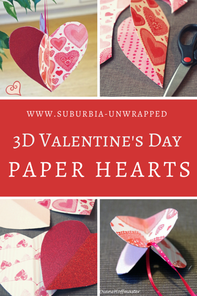 3D Valentine's Day Paper Heart Craft