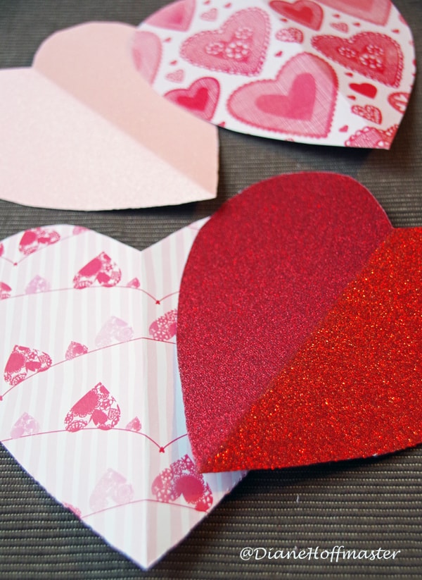 Easy Valentines Day Craft Idea 3D Paper Hearts - Suburbia Unwrapped