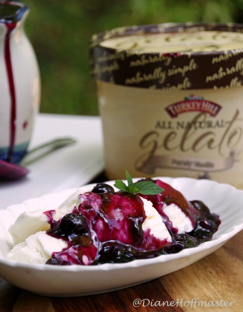 Bourbon Blueberry Sauce for Turkey Hill Gelato