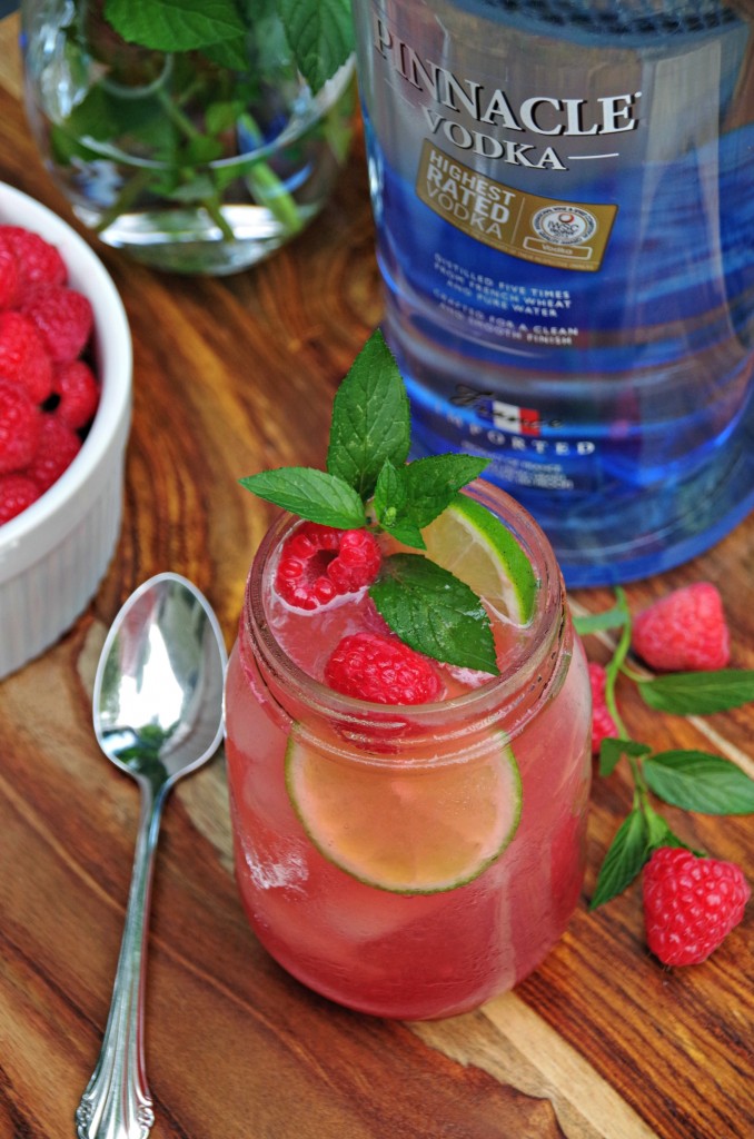 Raspberry Vodka Mojio with Pinnacle Vodka 