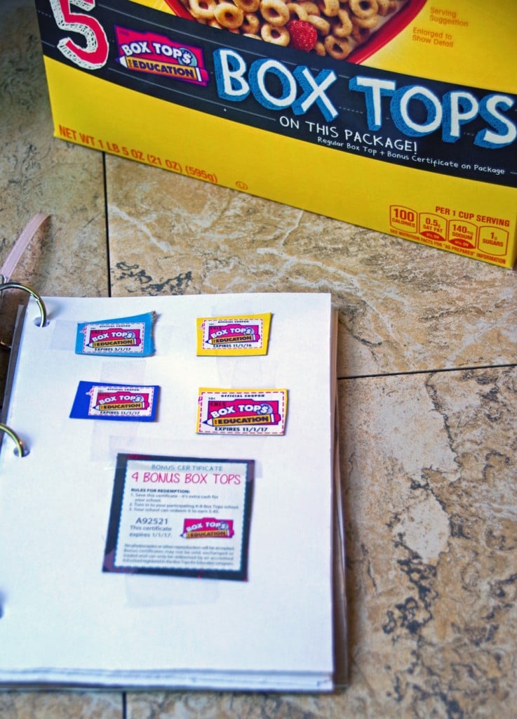 Collecting Box Tops for Education