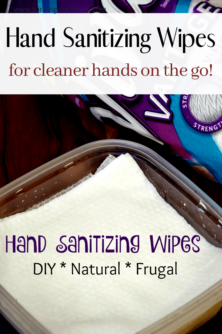 DIY Hand Sanitizing Wipes for cleaner hands on the go!