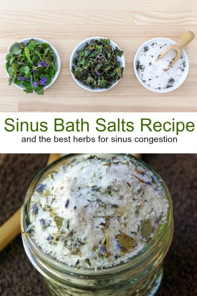 Sinus Bath Salts Recipe and the Best Herbs for Sinus Congestion