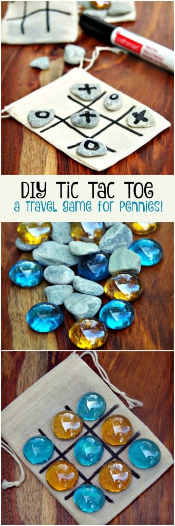 DIY Tic Tac Toe Game Board for only Pennies