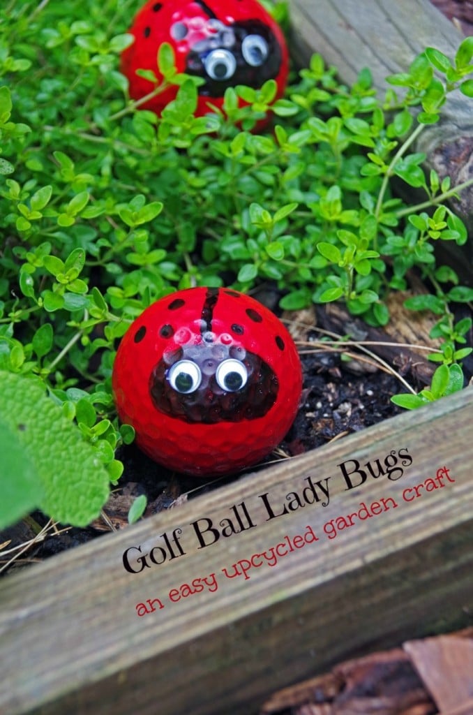 Gold Ball Lady Bug Craft