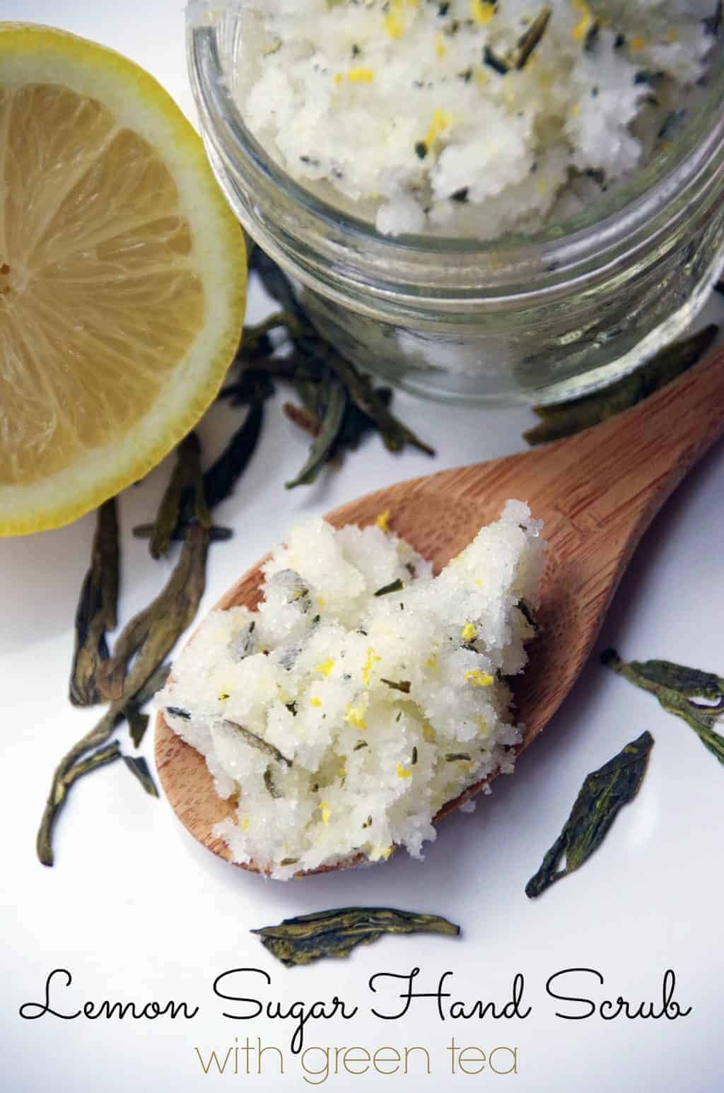 Lemon Sugar Hand Scrub Recipe with Green Tea