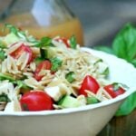 Italian Orzo Pasta Salad Recipe with Fresh Basil