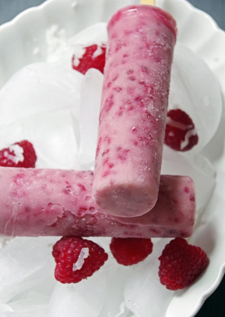 Rasberry and coconut milk popsicle recipe 