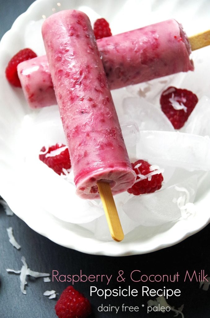 Rasberry and coconut milk popsicle recipe