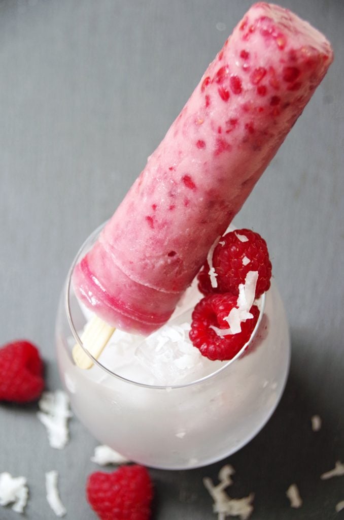 Rasberry and coconut milk popsicle recipe