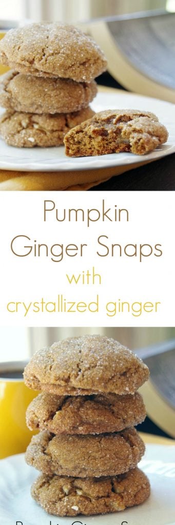 Pumpkin Ginger Snaps with Crystallized Ginger