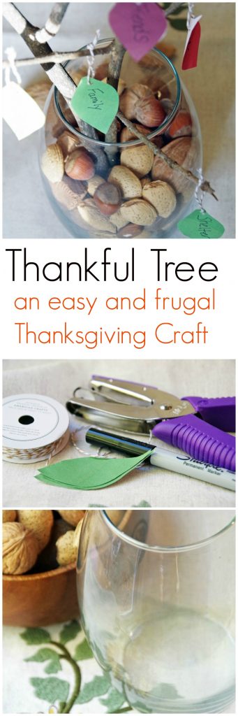 Learn how to make this Thankful tree craft for a simple and frugal Thanksgiving craft idea