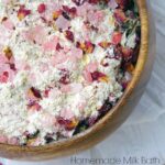 Homemade Milk Bath Recipe with Dried Red Rose Petals