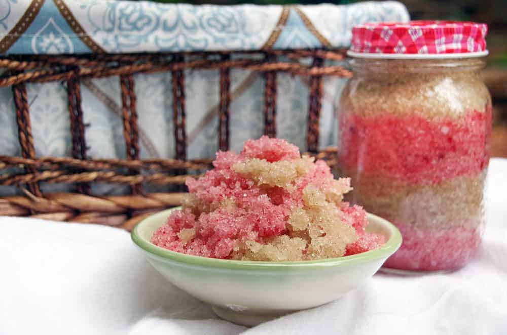 Cherry Almond Body Scrub, Sugar Scrub, Exfoliating Hand and Foot Scrub 