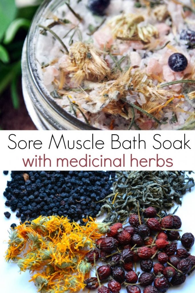 Sore Muscle Bath Soak with Medicinal Herbs