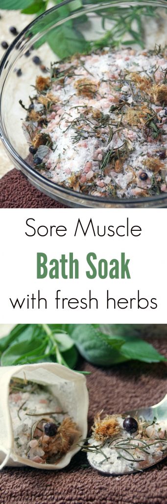 Sore Muscle Bath Soak with Fresh Herbs is the Perfect Sore Muscle Relief!