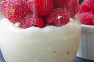 White Chocolate Cheesecake Mousse Recipe with Fresh Raspberries