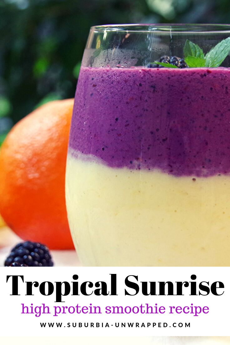 Tropical Sunrise high protein smoothie recipe