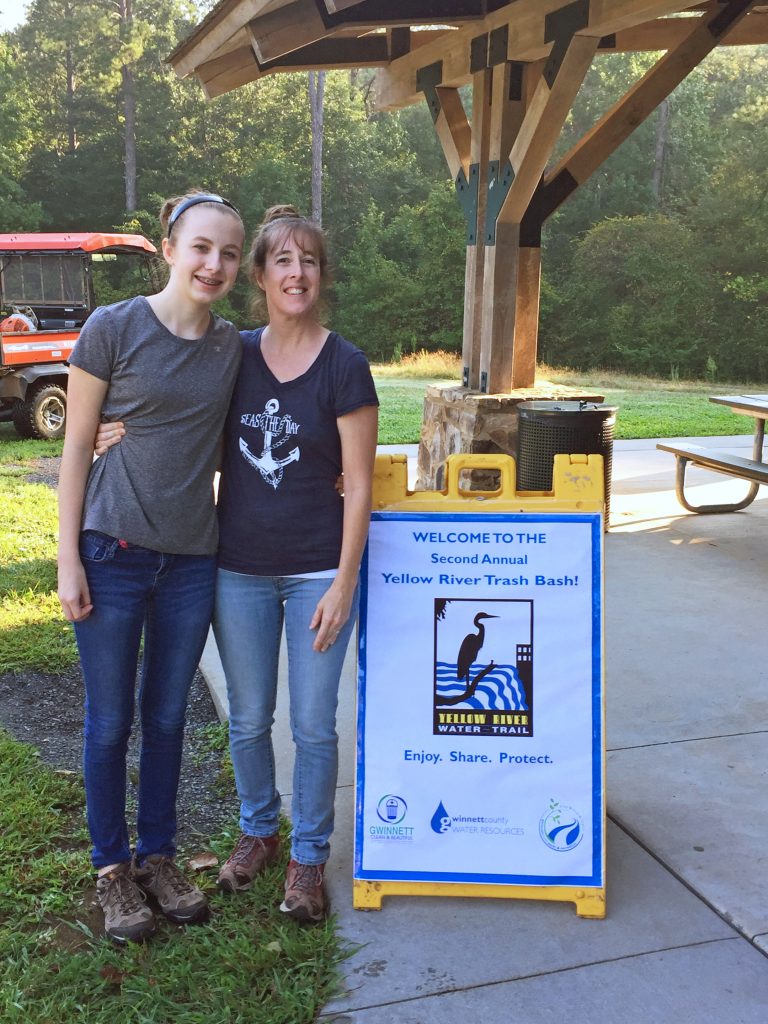 Having Fun at the Yellow River Trash Bash River Cleanup Day