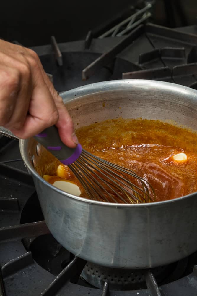 making fresh caramel