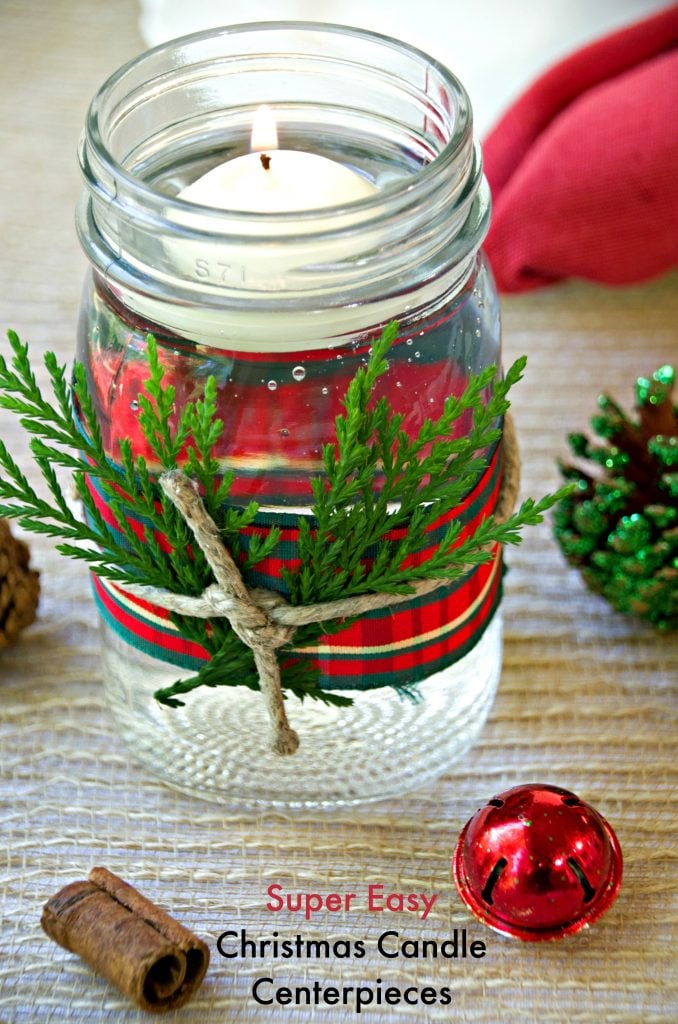 Christmas Candle Centerpieces