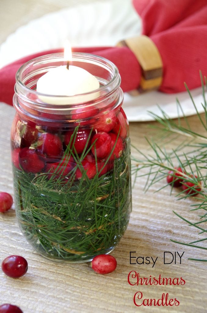 DIY Christmas Candles