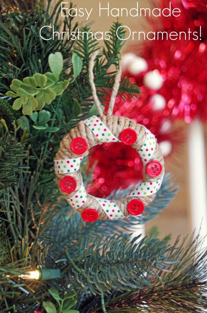 Make these Easy Handmade Christmas Ornaments with Mason Jar Lids!