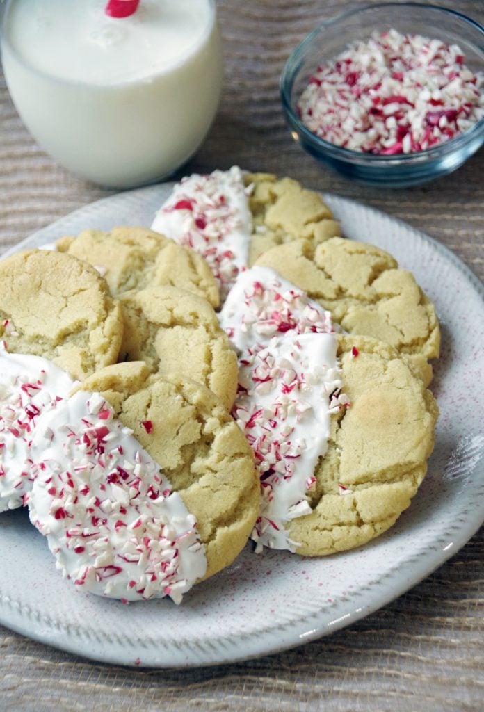 Easy Peppermint Sugar Cookies 