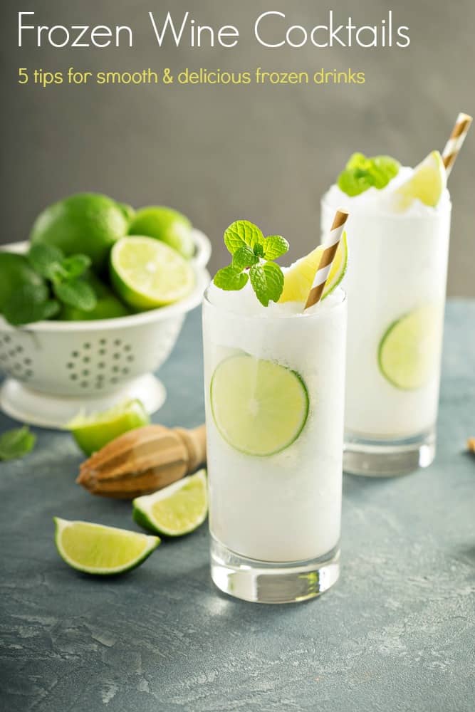 Refreshing summer drink lime frozen cooler or slushie