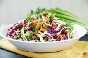 Jalapeno Cilantro Coleslaw Recipe with Lime Vinaigrette