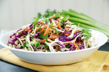 Jalapeno Cilantro Coleslaw Recipe with Lime Vinaigrette