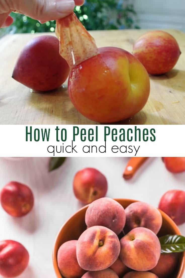 Need to remove the skin from peaches? This is the easiest way to peel peaches! Learn how to buy a ripe peach and how to ripen a one that is too hard.