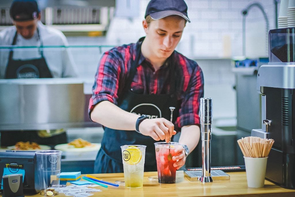 teen working