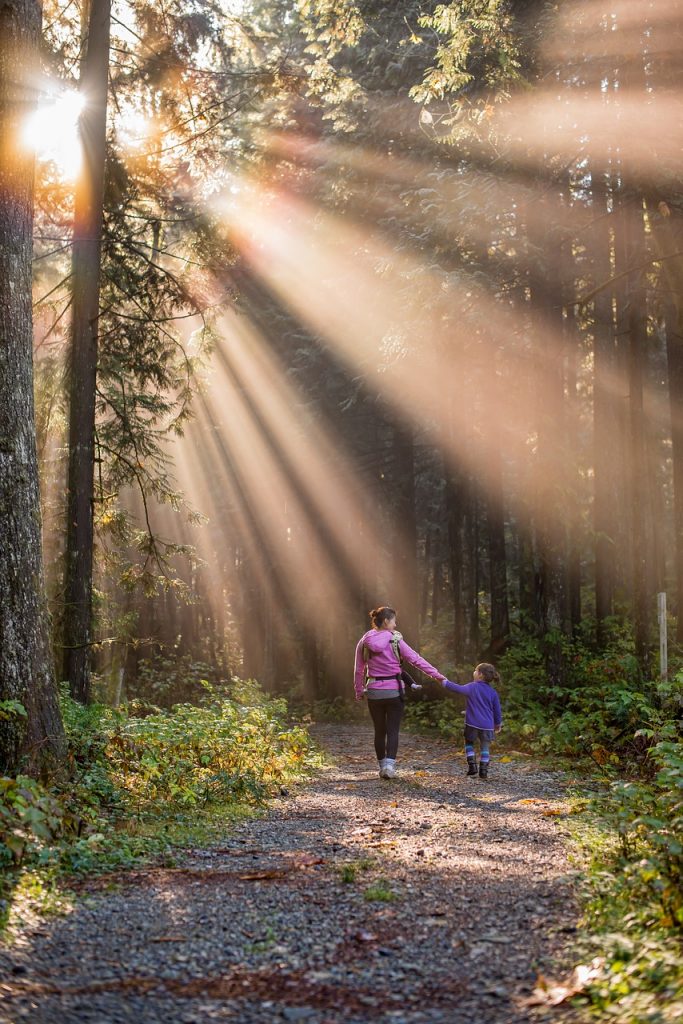 hiking with kids