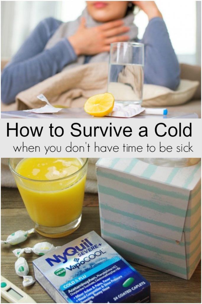 It's important to take a sick day occasionally, however, sometimes you have to power through your cold symptoms and get things done. Here's some tips on how to survive a cold when you don't have time to be sick.