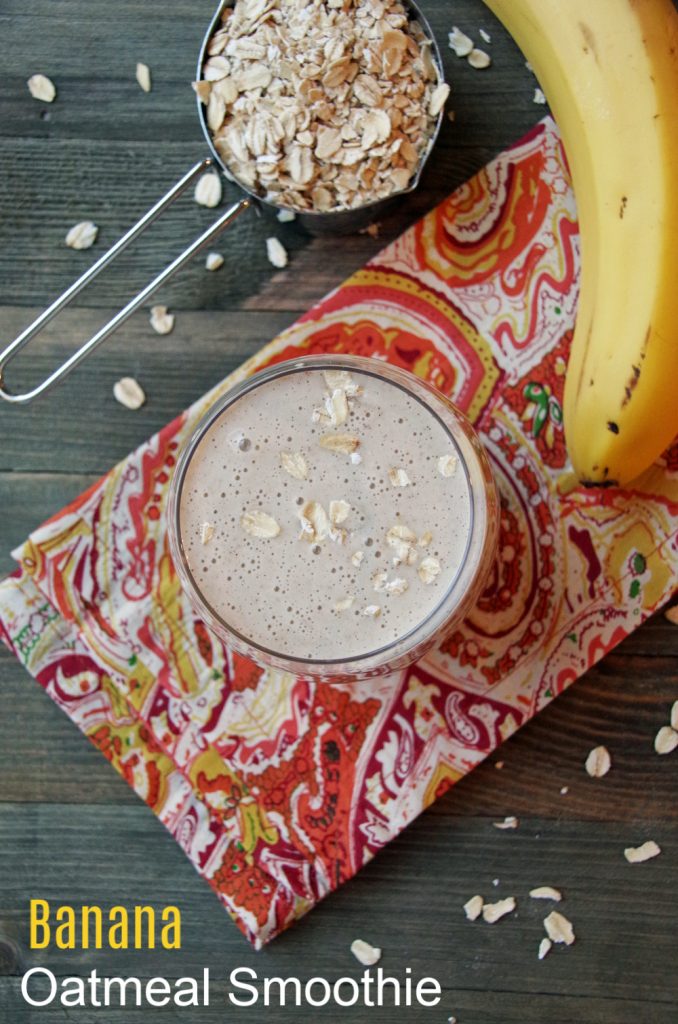 Banana Oatmeal Smoothie Recipe with Almond Butter