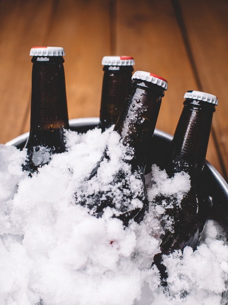 beer in ice bucket