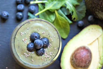 Avocado Smoothie with Blueberries