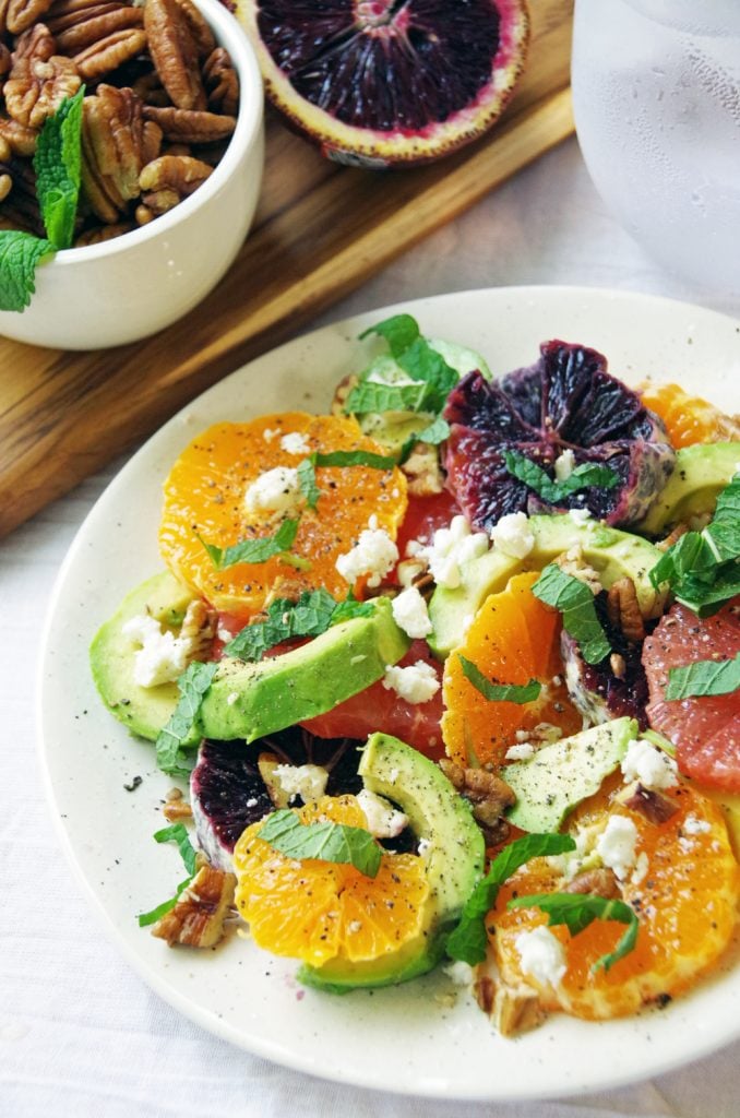 Orange Salad with Avocado and Mint