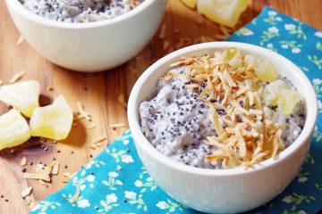 Chia Bowl with Coconut and pineapple