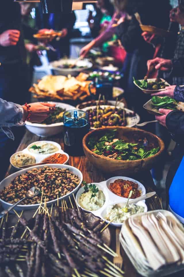 party food buffet table